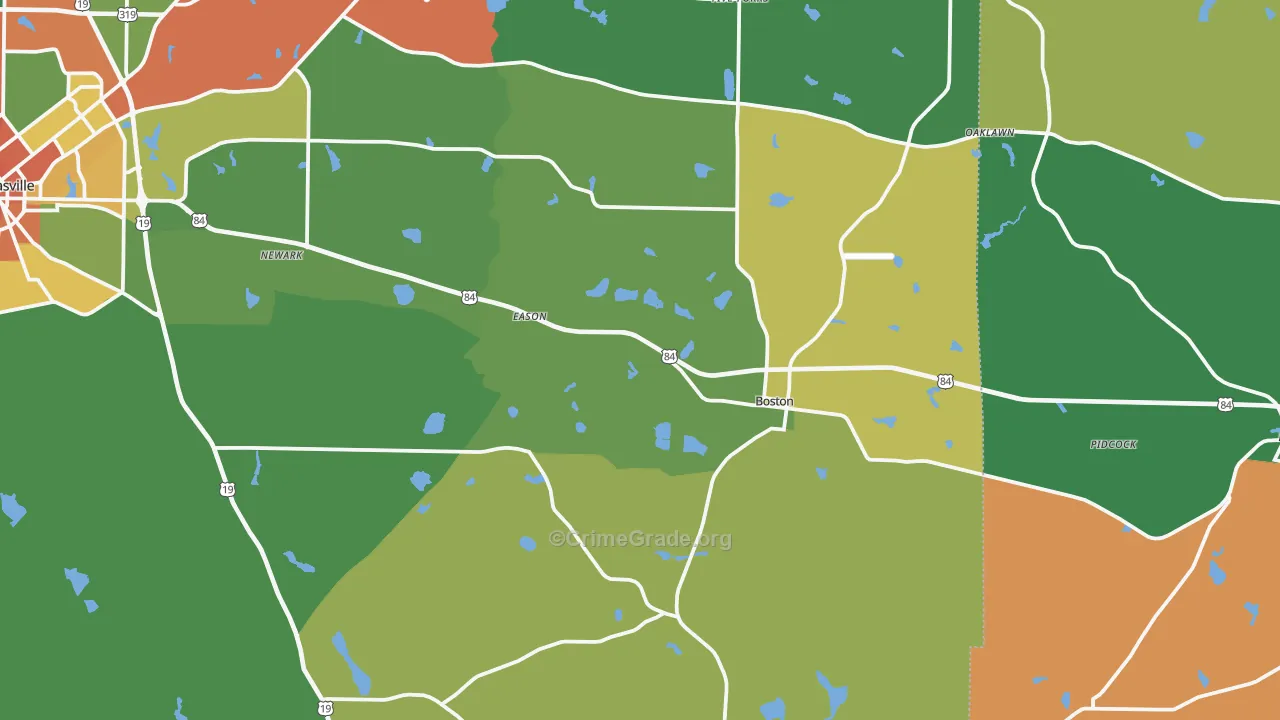 Boston, GA Map of Vandalism Rates