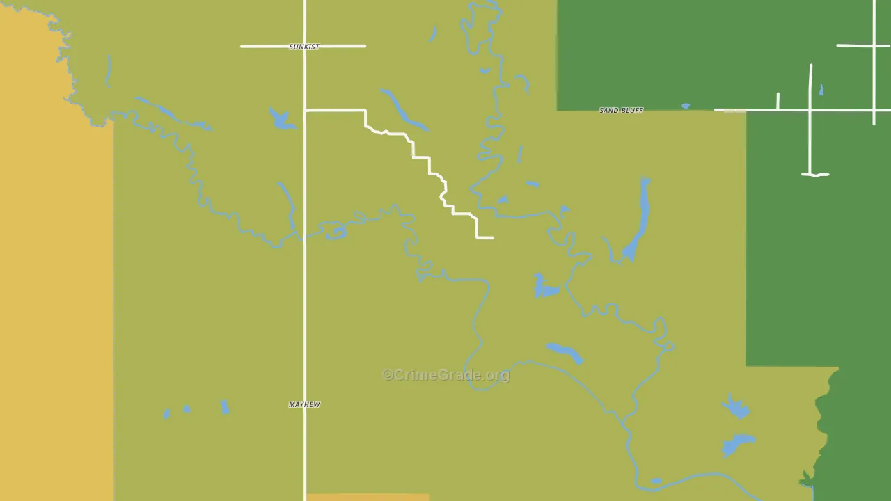 Boswell, OK Map of Vandalism Rates