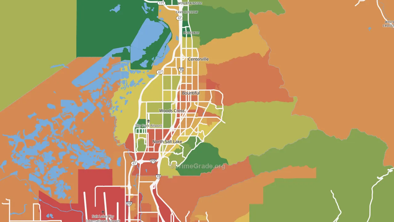 Bountiful, UT Map of Vandalism Rates