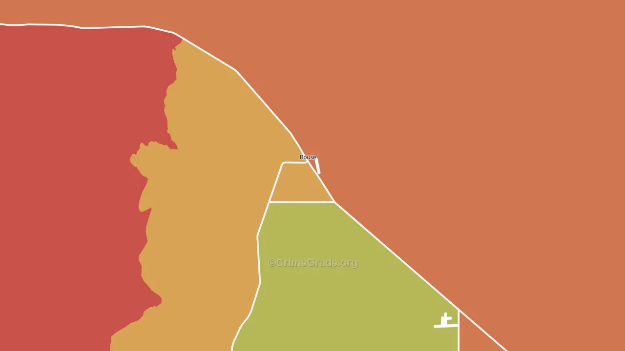 Bouse, AZ Map of Vandalism Rates