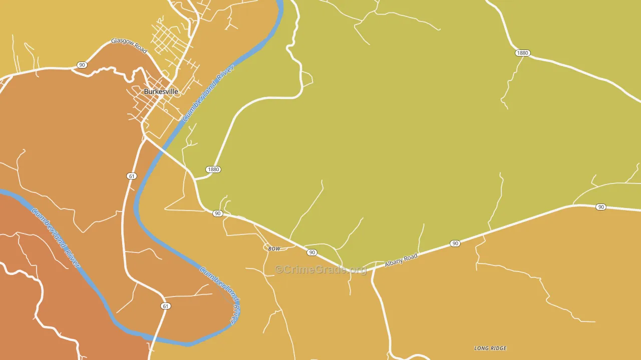 Bow, KY Map of Vandalism Rates