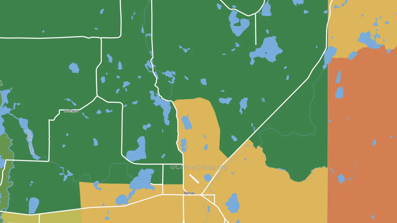 Bowstring, MN Map of Vandalism Rates