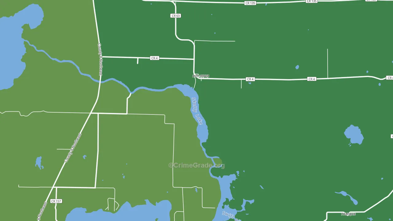 Boy River, MN Map of Vandalism Rates
