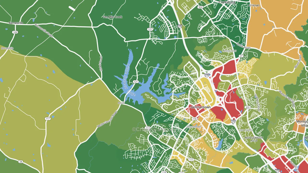 Boyds, MD Map of Vandalism Rates