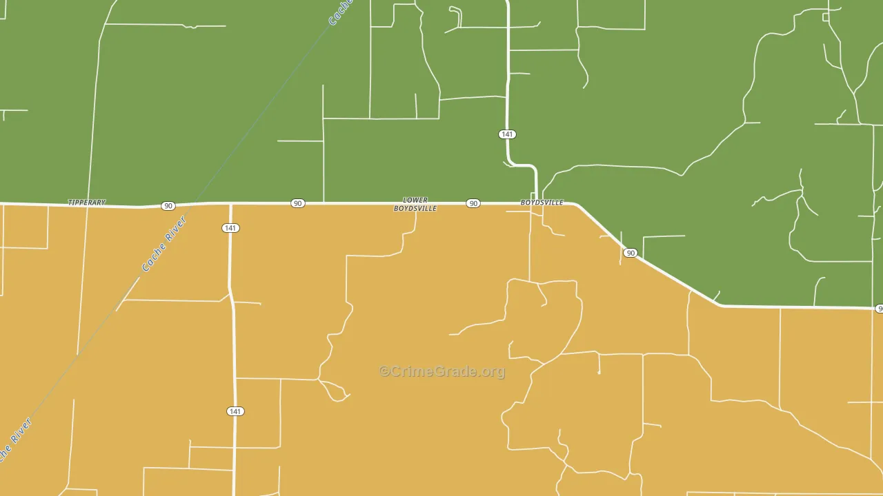 Boydsville, AR Map of Vandalism Rates