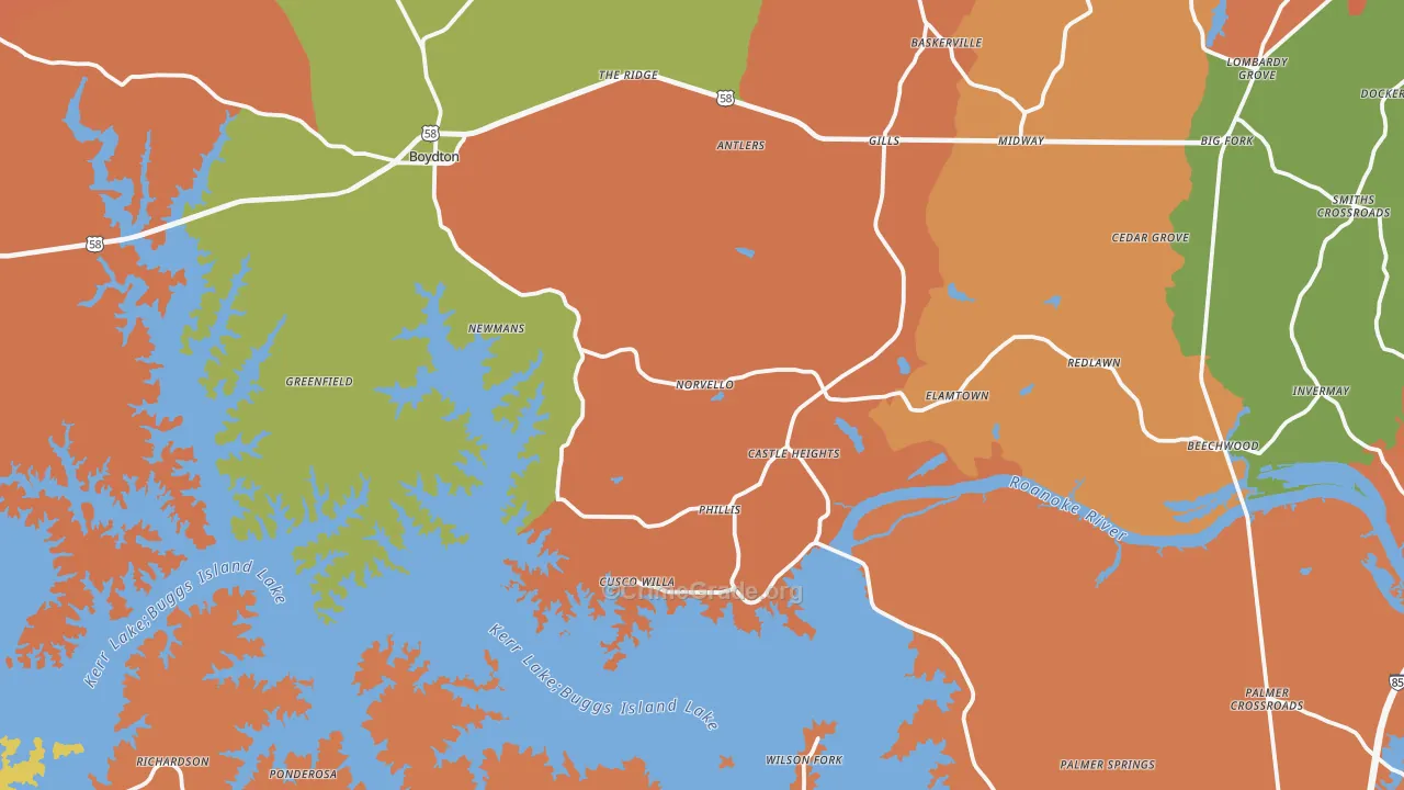Boydton, VA Map of Vandalism Rates