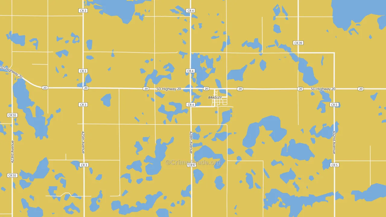 Bradley, SD Map of Vandalism Rates