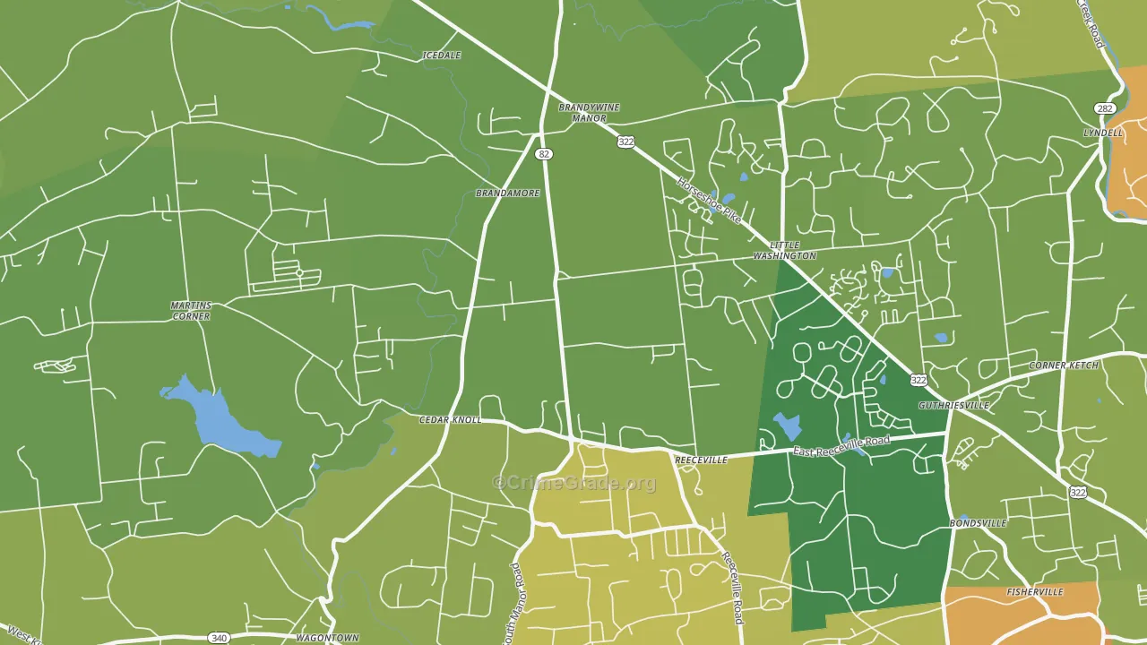 Brandamore, PA Map of Vandalism Rates
