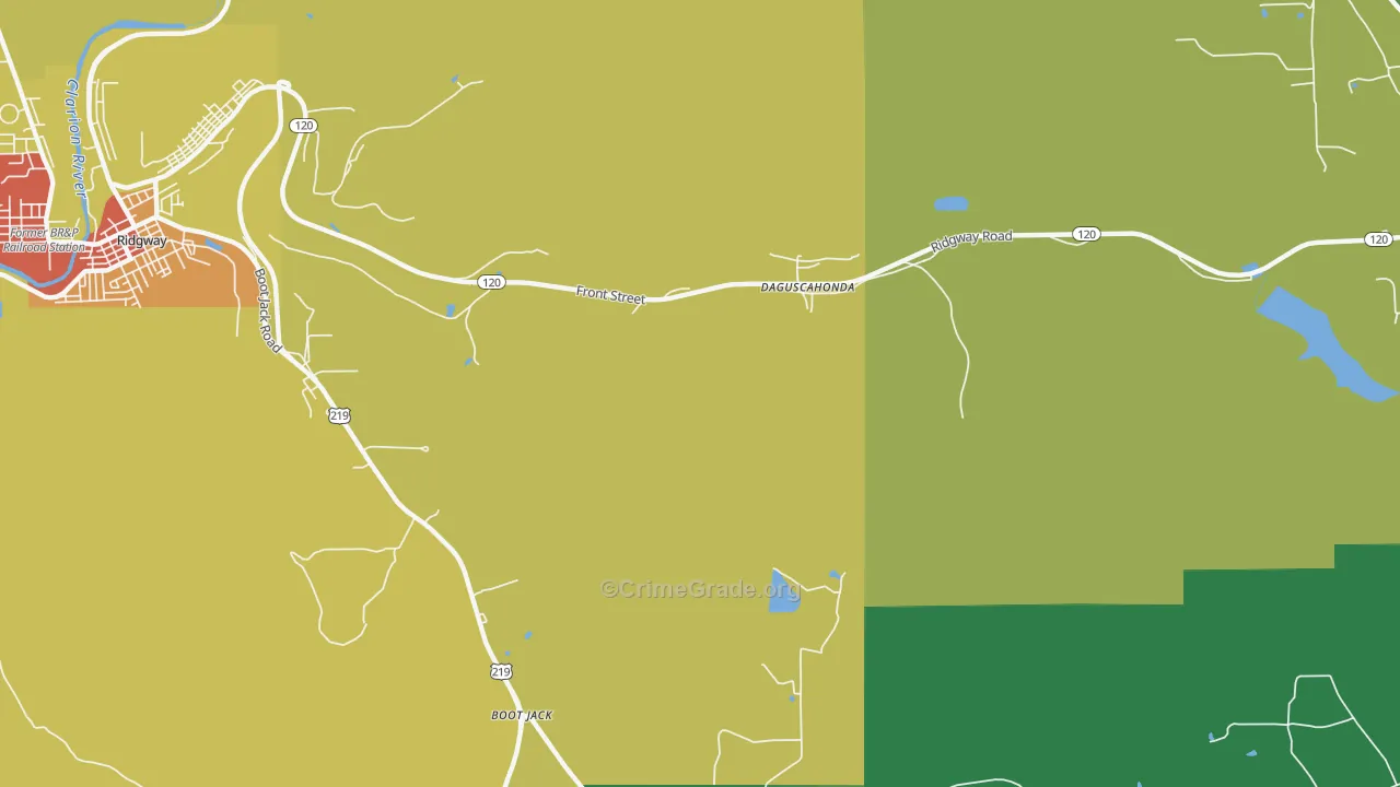 Brandy Camp, PA Map of Vandalism Rates