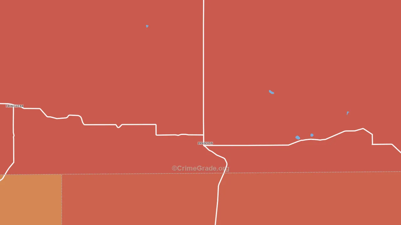 Branson, CO Map of Vandalism Rates