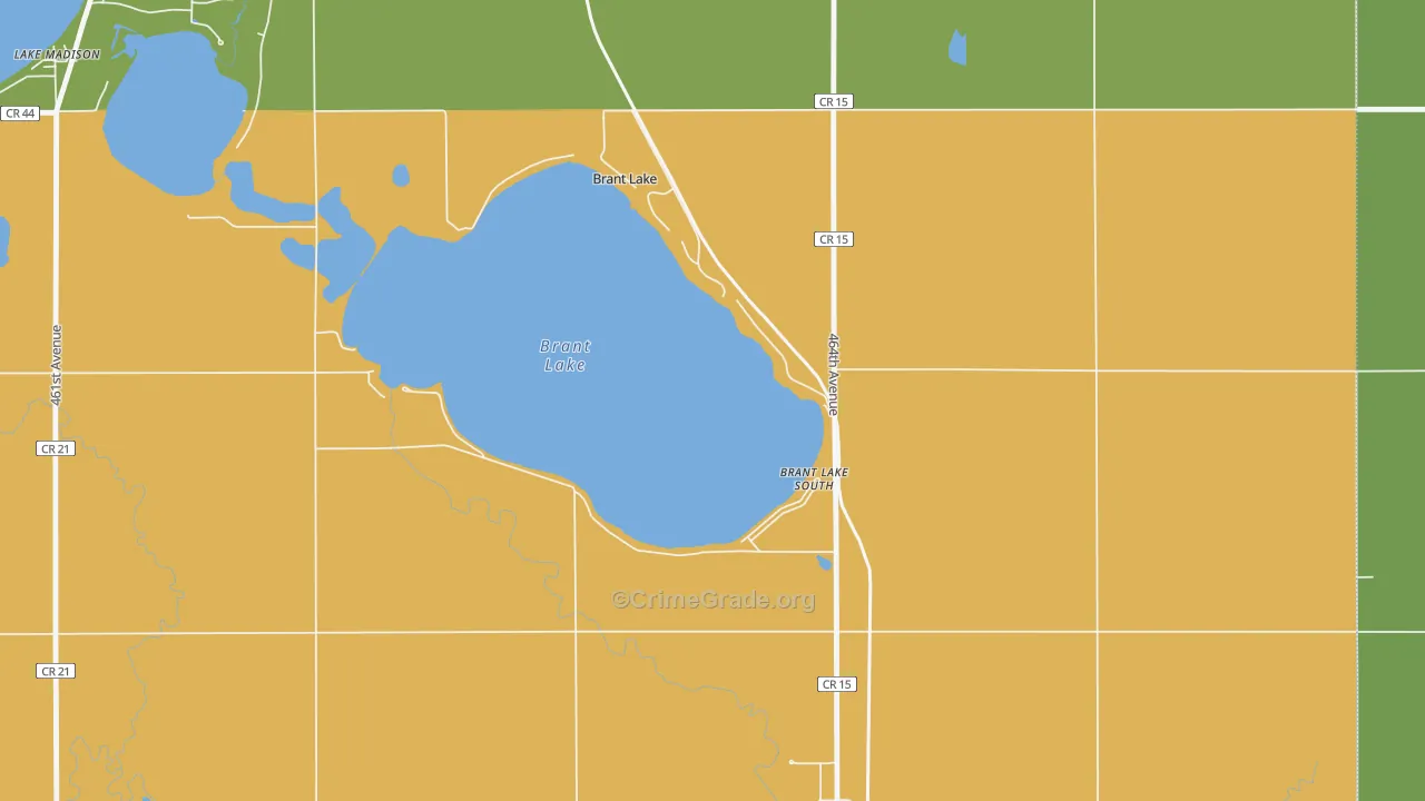 Brant Lake, SD Map of Vandalism Rates