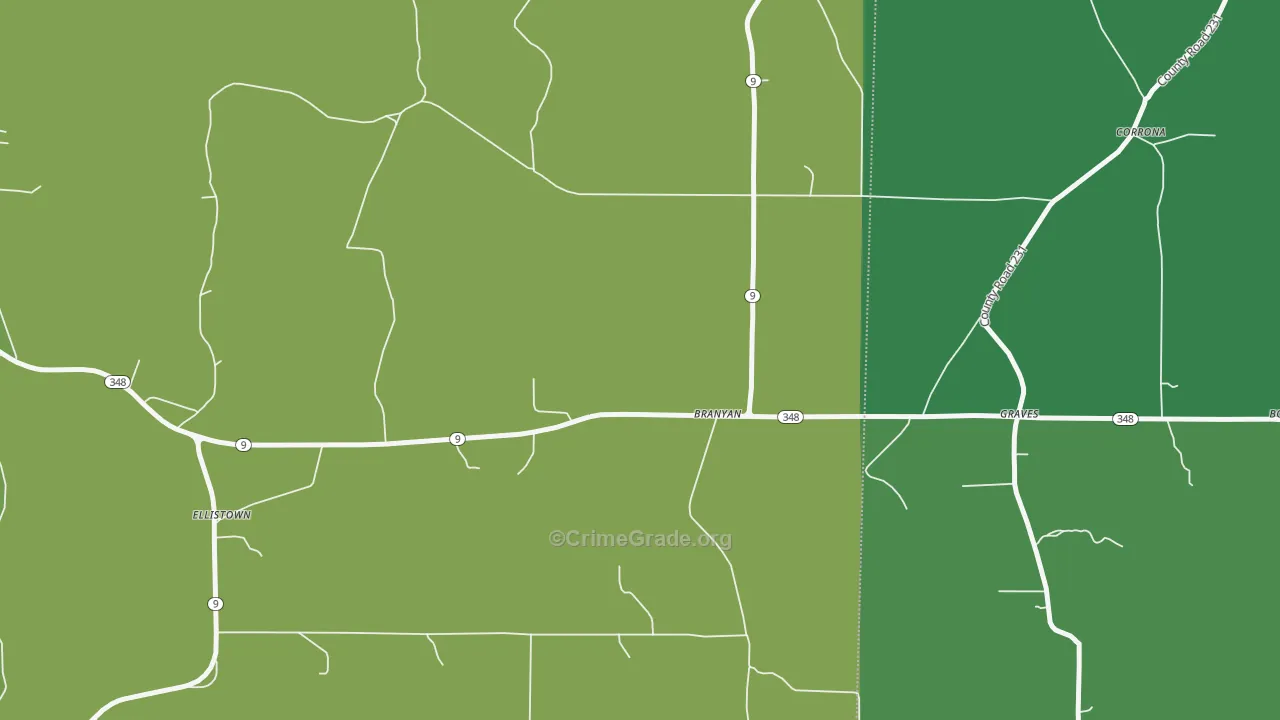 Branyan, MS Map of Vandalism Rates