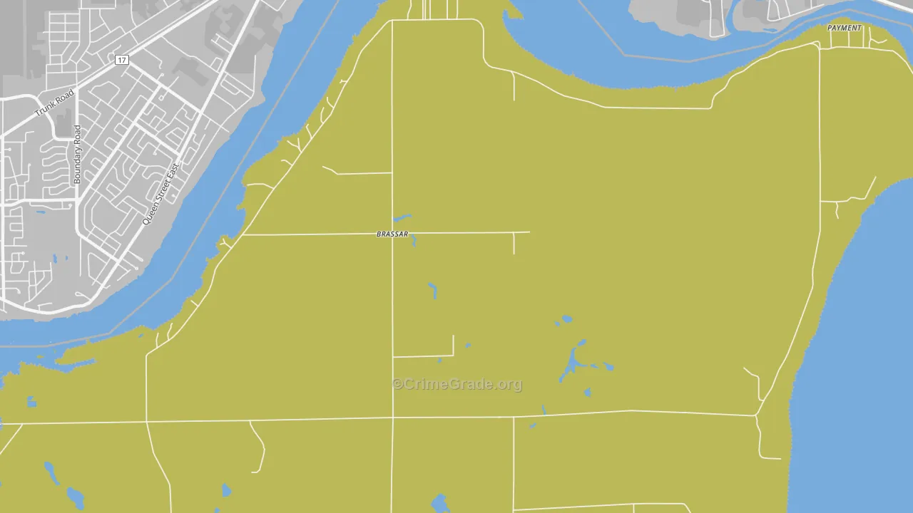 Brassar, MI Map of Vandalism Rates