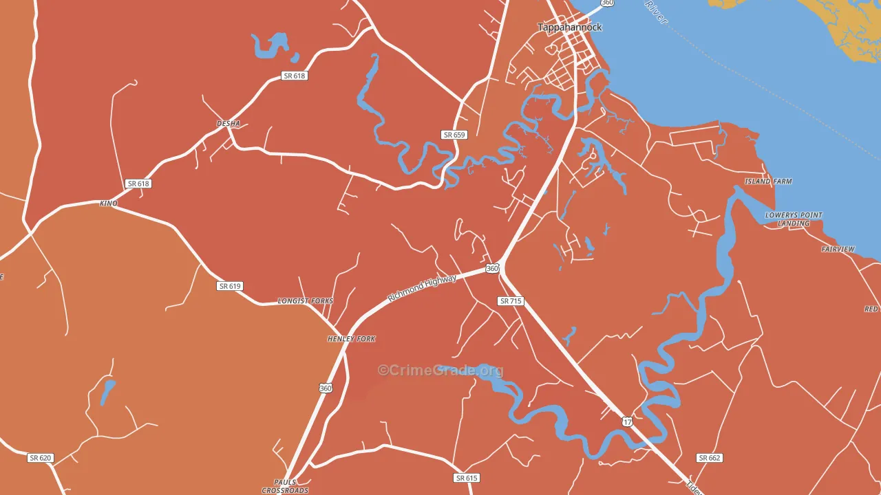 Brays, VA Map of Vandalism Rates