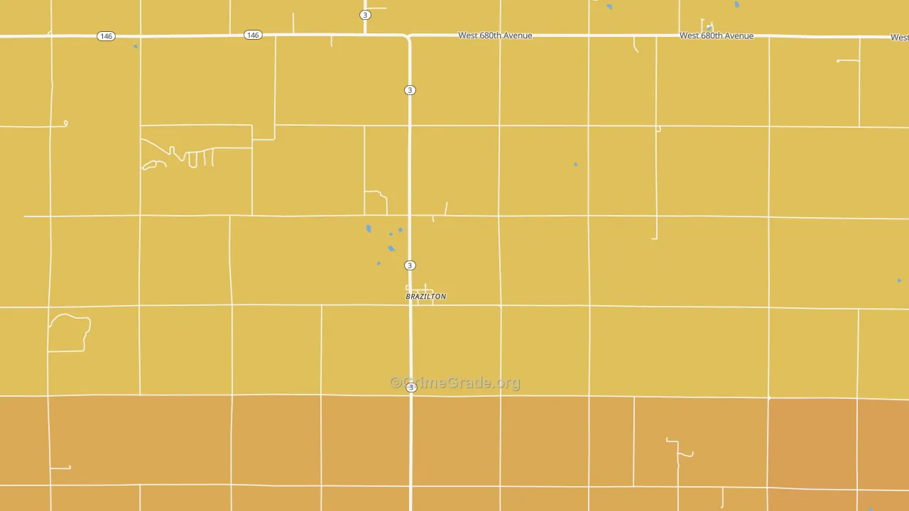 Brazilton, KS Map of Vandalism Rates