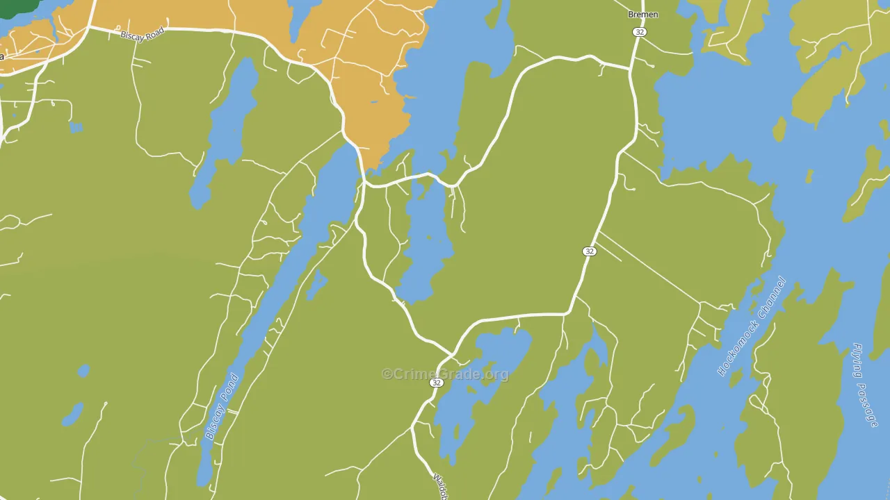 Bremen, ME Map of Vandalism Rates