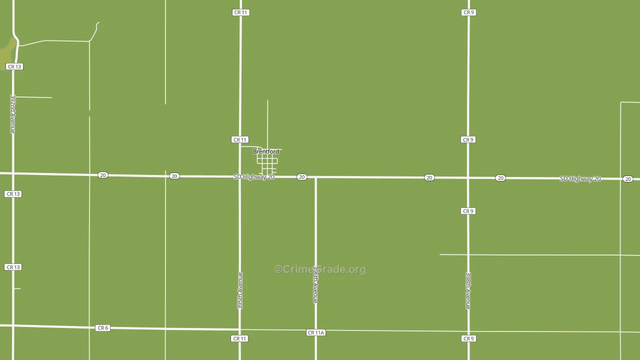 Brentford, SD Map of Vandalism Rates