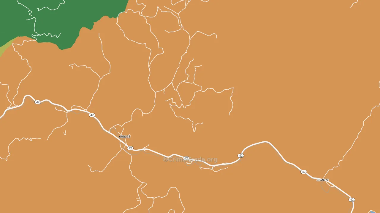 Bridge, OR Map of Vandalism Rates