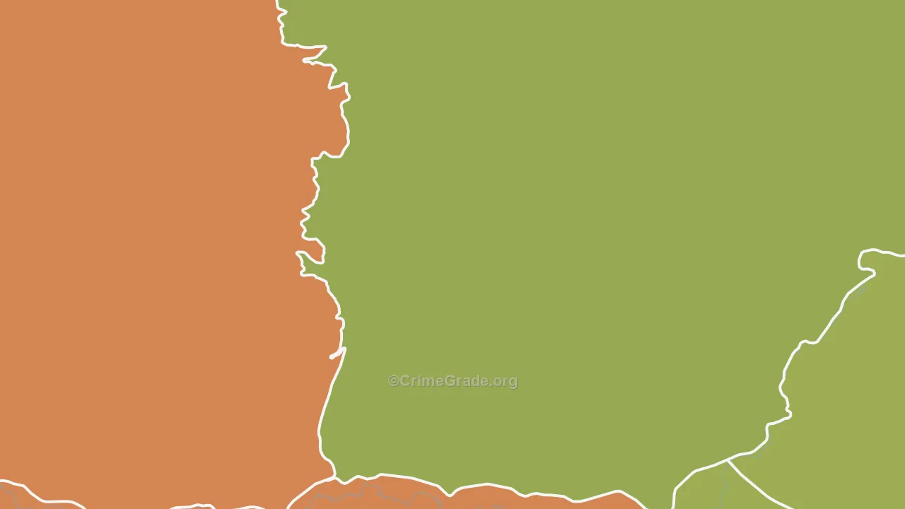 Bridgeport, OR Map of Vandalism Rates