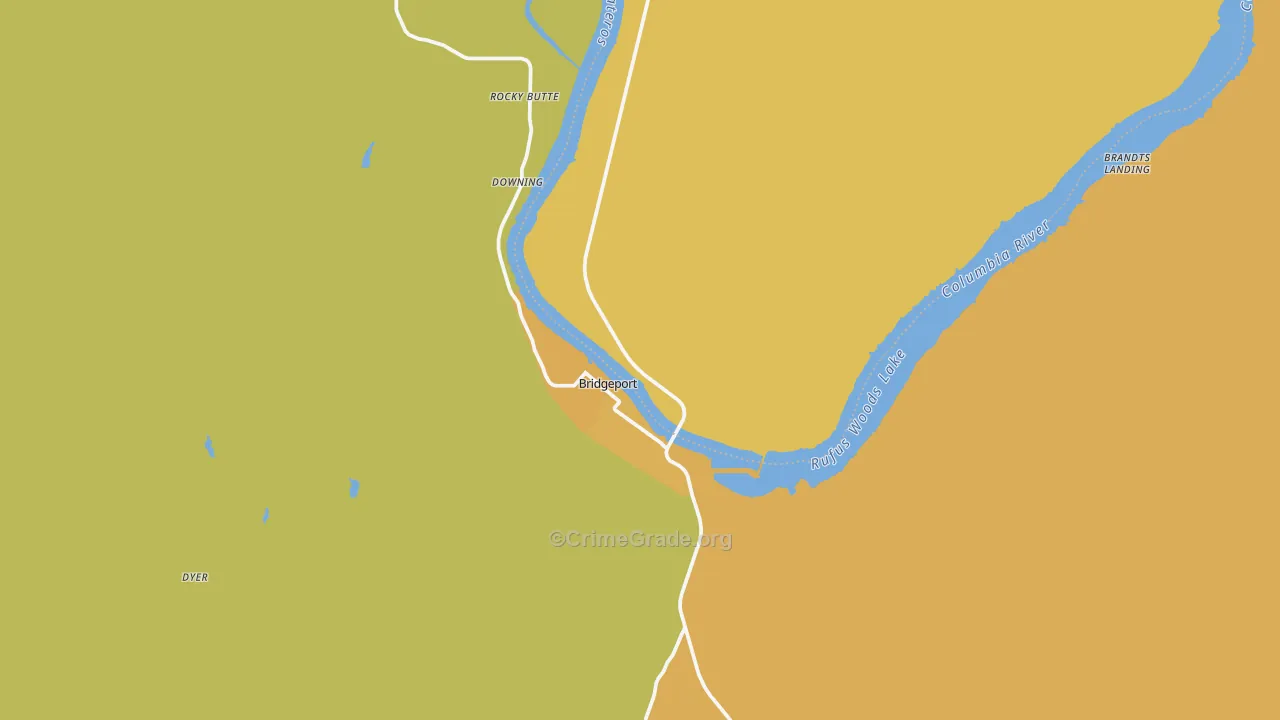 Bridgeport, WA Map of Vandalism Rates