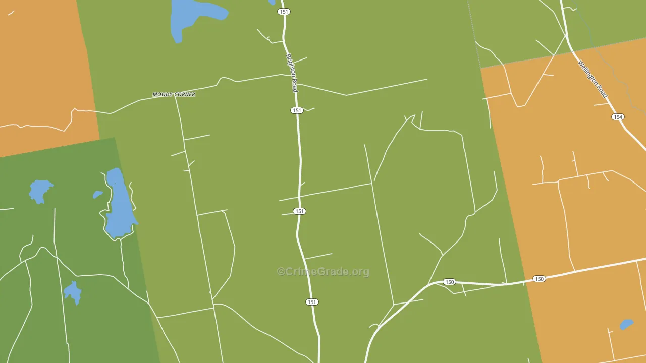 Brighton, ME Map of Vandalism Rates