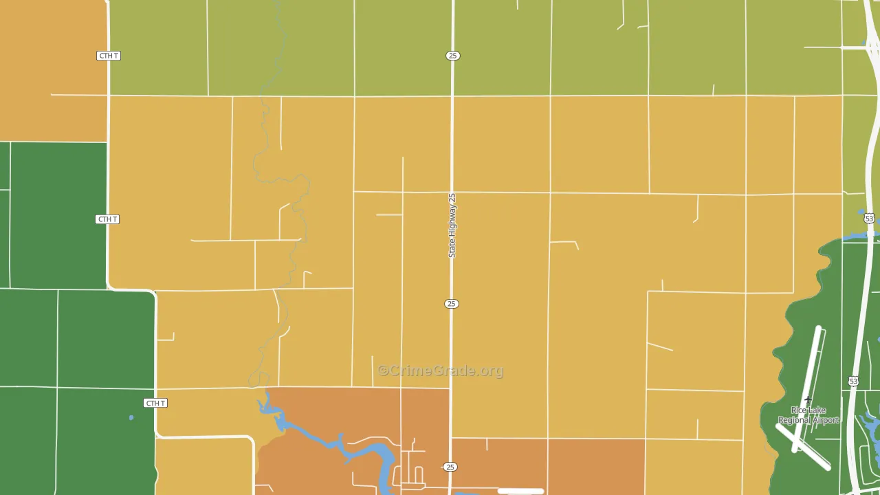 Brill, WI Map of Vandalism Rates