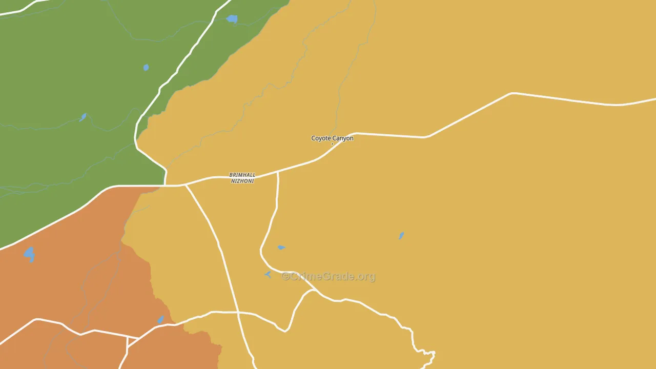 Brimhall, NM Map of Vandalism Rates