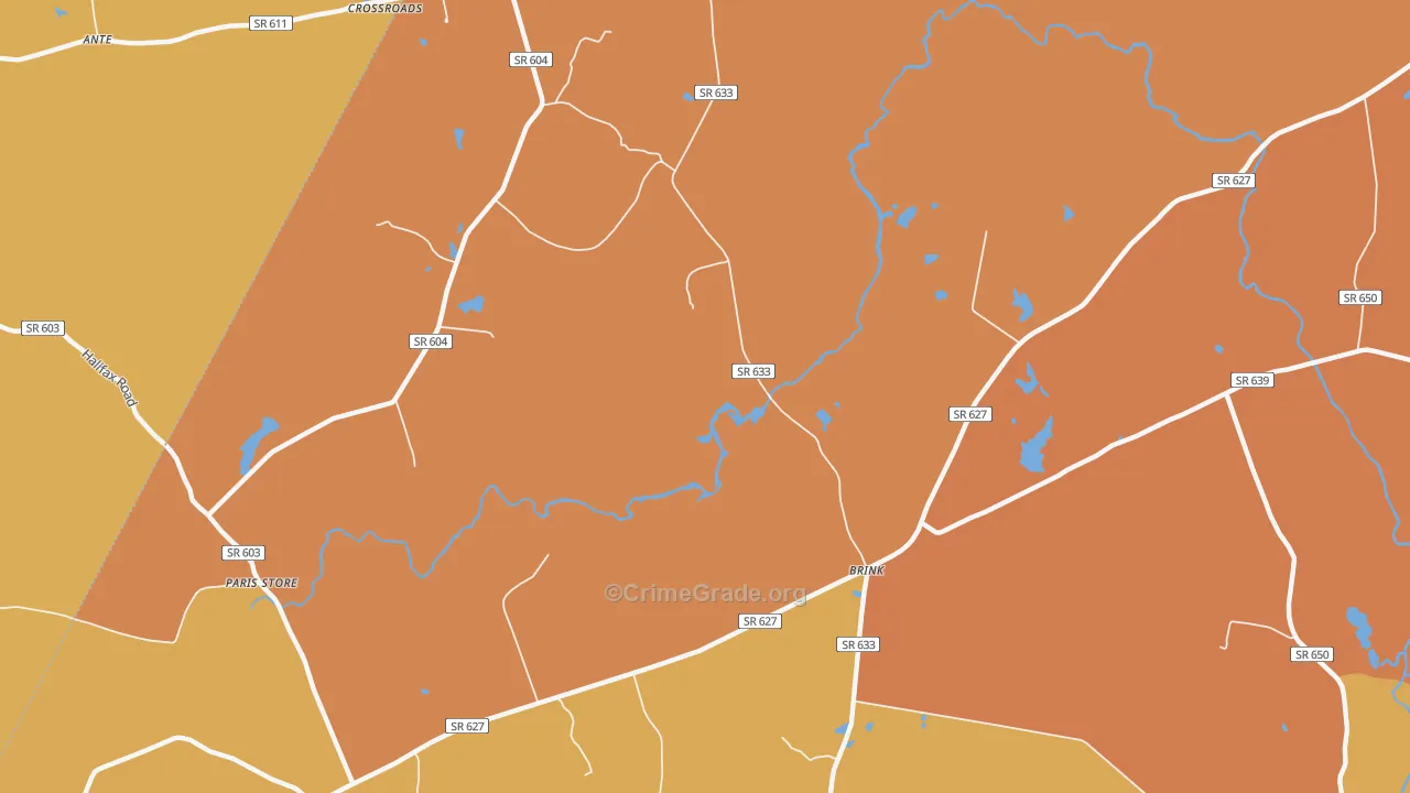 Brink, VA Map of Vandalism Rates