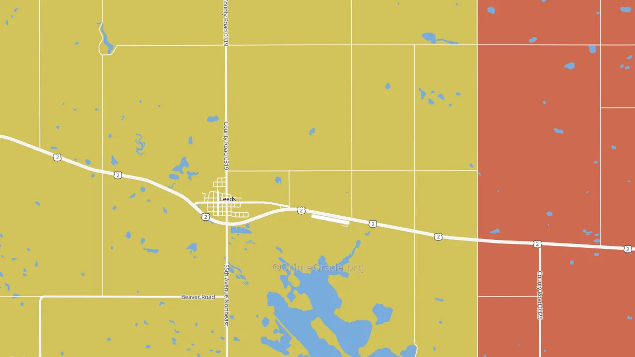 Brinsmade, ND Map of Vandalism Rates