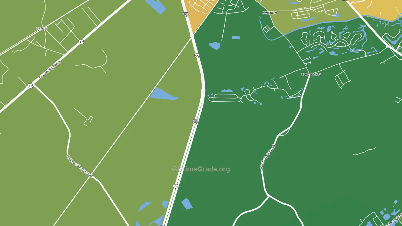 Brisbon, GA Map of Vandalism Rates