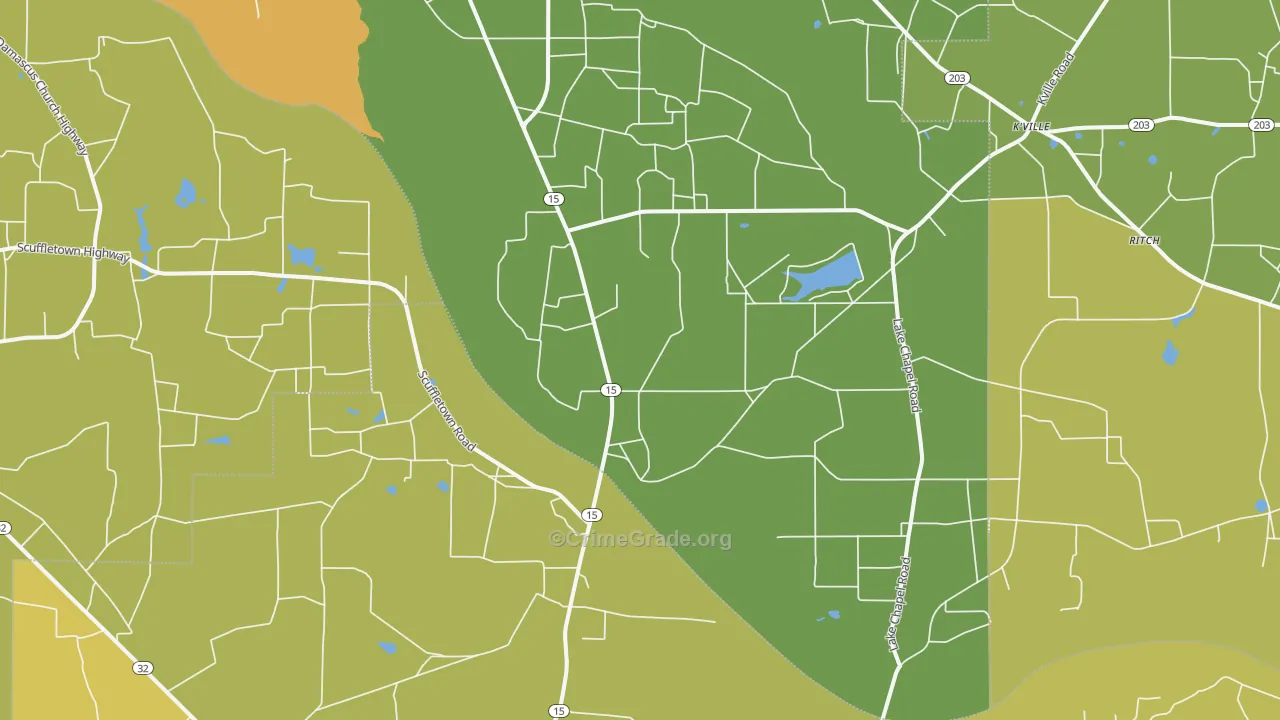 Bristol, GA Map of Vandalism Rates