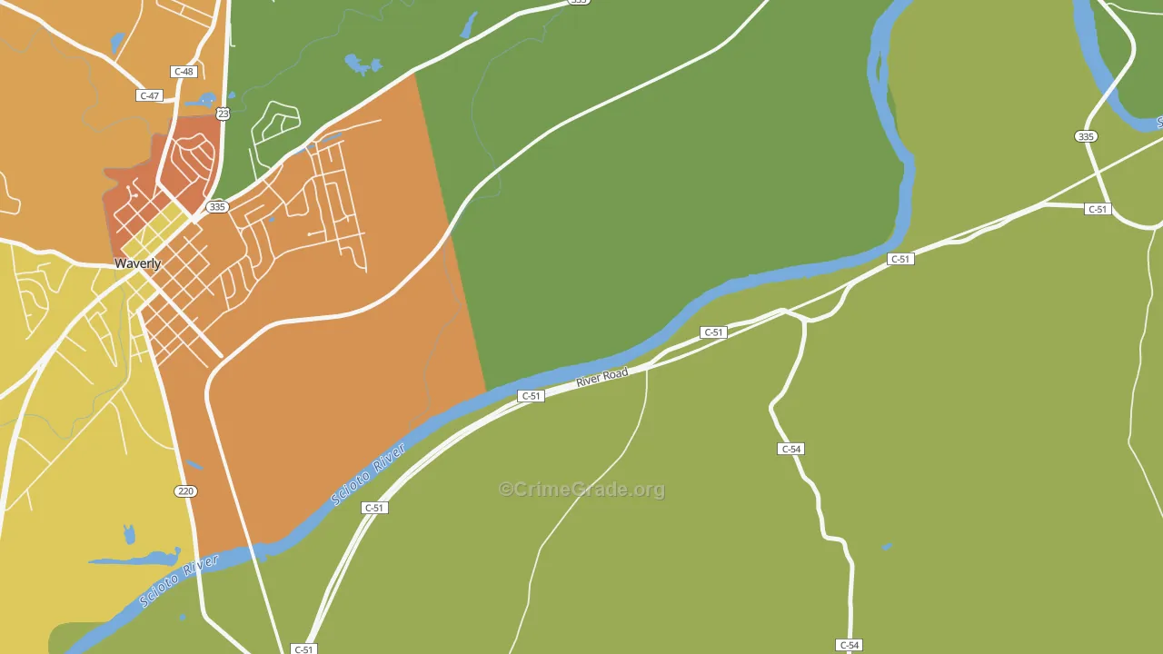 Bristol Village, OH Map of Vandalism Rates