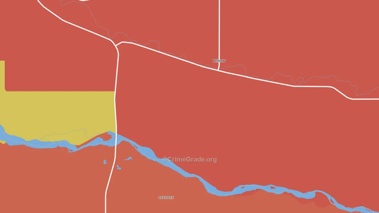 Bristow, NE Map of Vandalism Rates