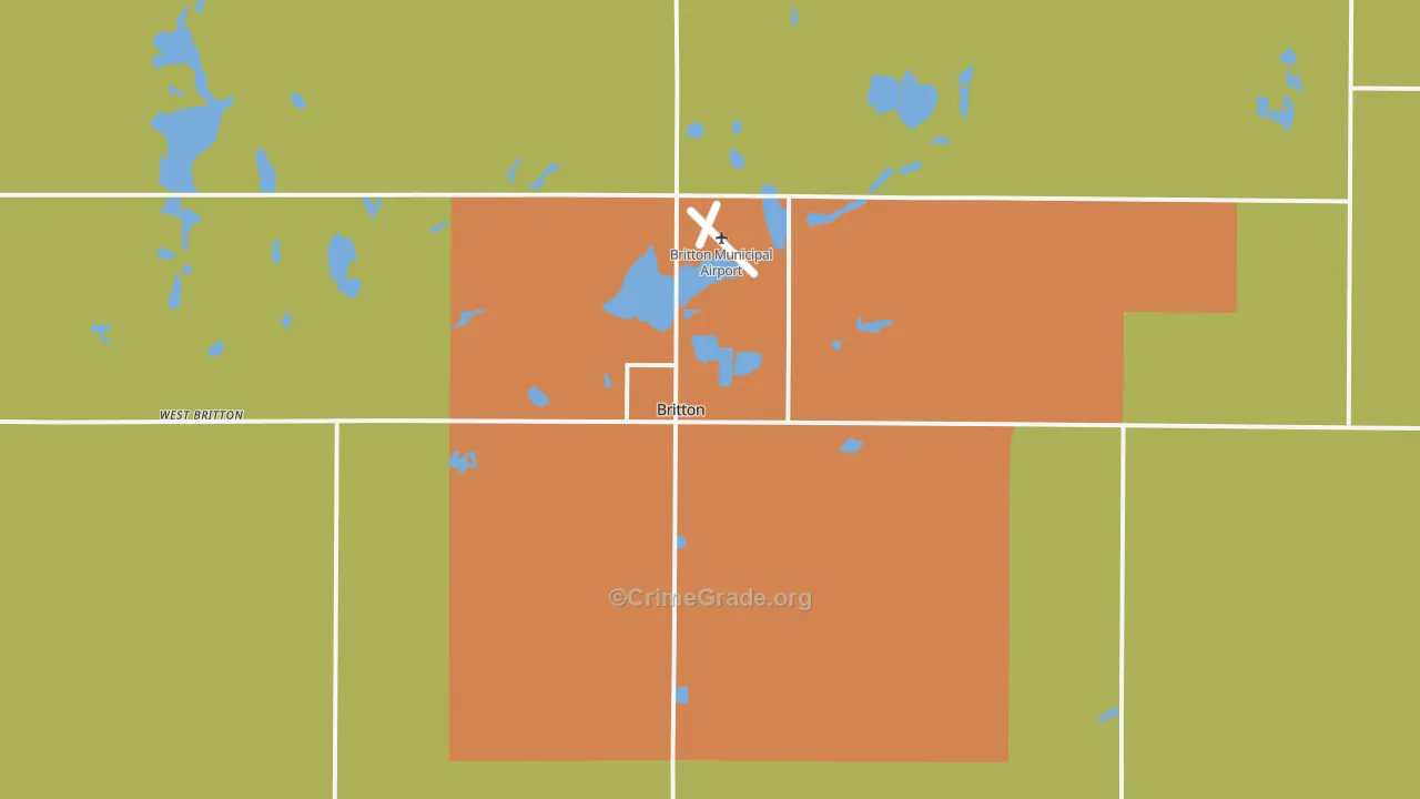 Britton, SD Map of Vandalism Rates