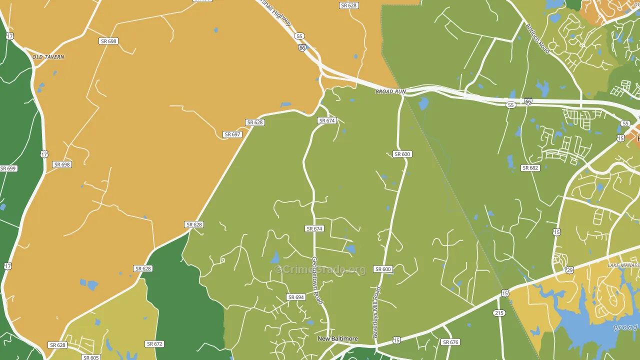 Broad Run, VA Map of Vandalism Rates