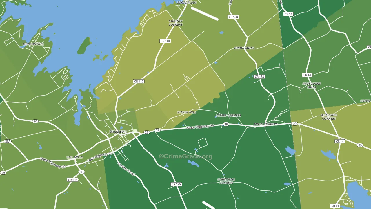 Broadalbin, NY Map of Vandalism Rates