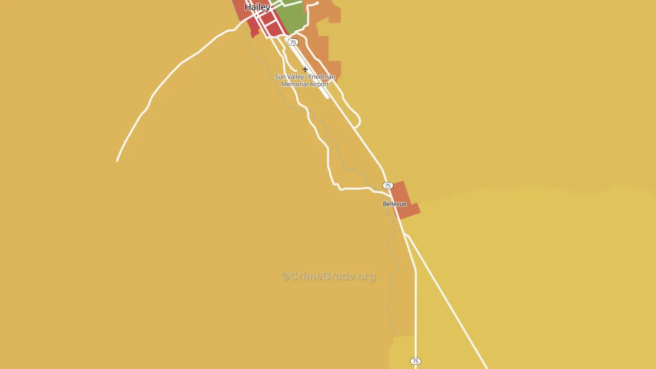 Broadford, ID Map of Vandalism Rates