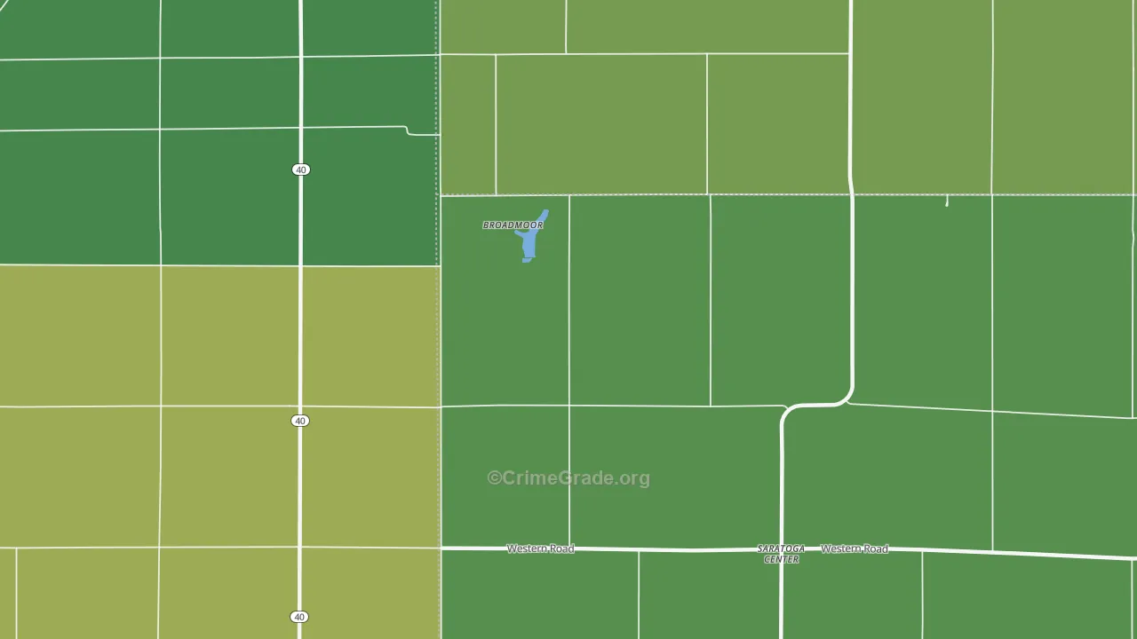 Broadmoor, IL Map of Vandalism Rates