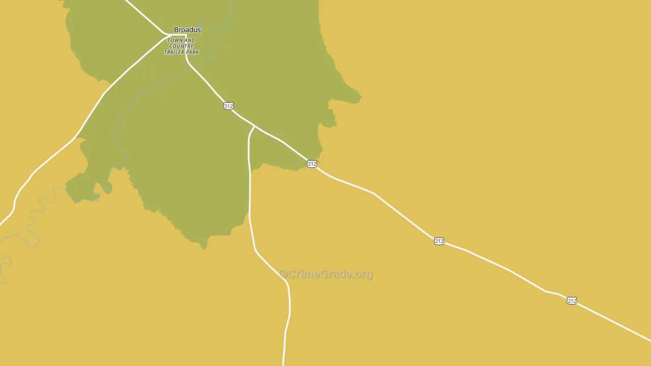 Broadus, MT Map of Vandalism Rates