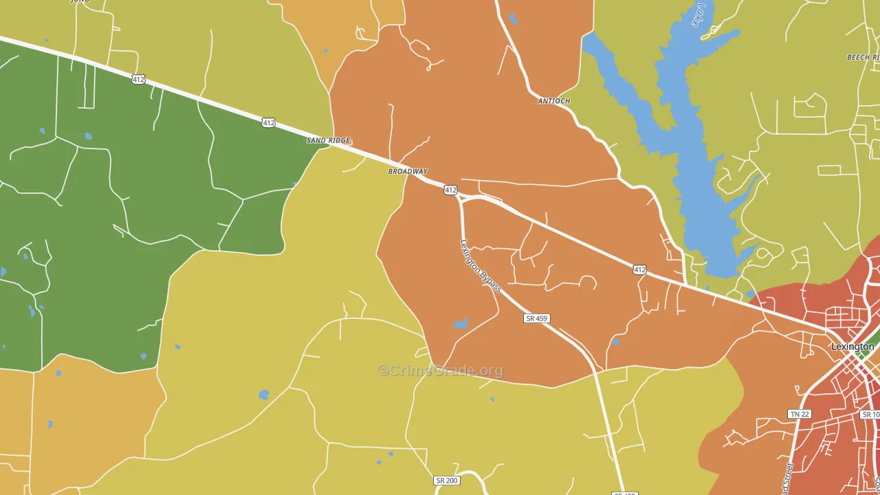 Broadway, TN Map of Vandalism Rates