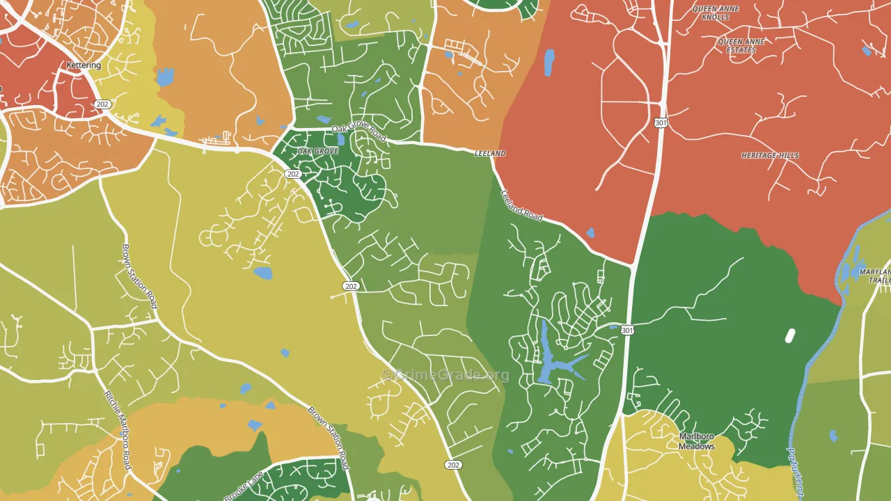 Brock Hall, MD Map of Vandalism Rates