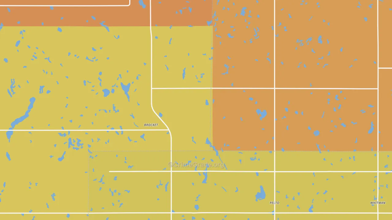 Brocket, ND Map of Vandalism Rates