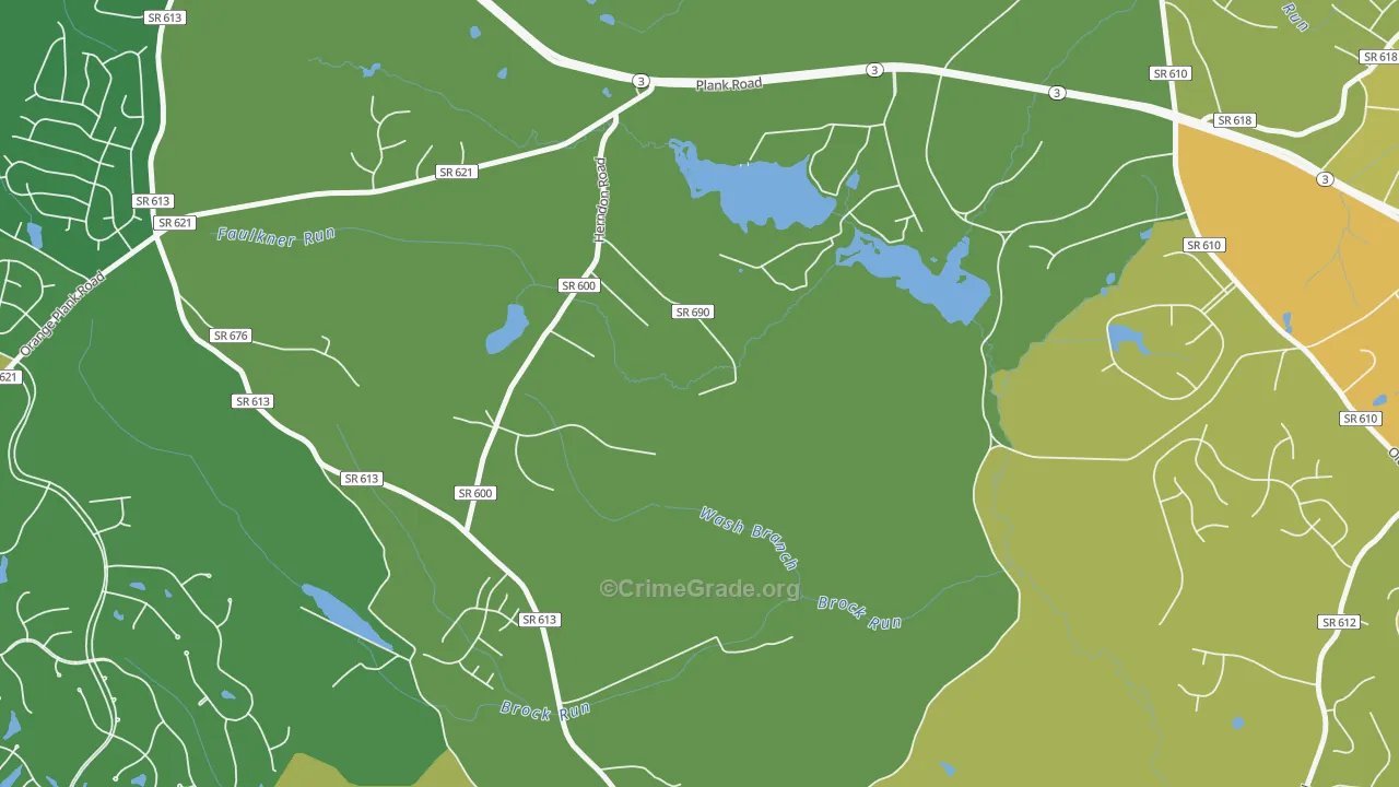 Brockroad, VA Map of Vandalism Rates