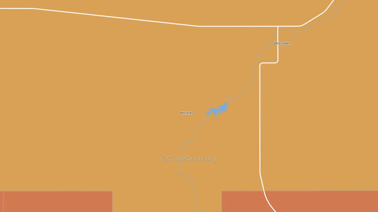 Brockway, MT Map of Vandalism Rates