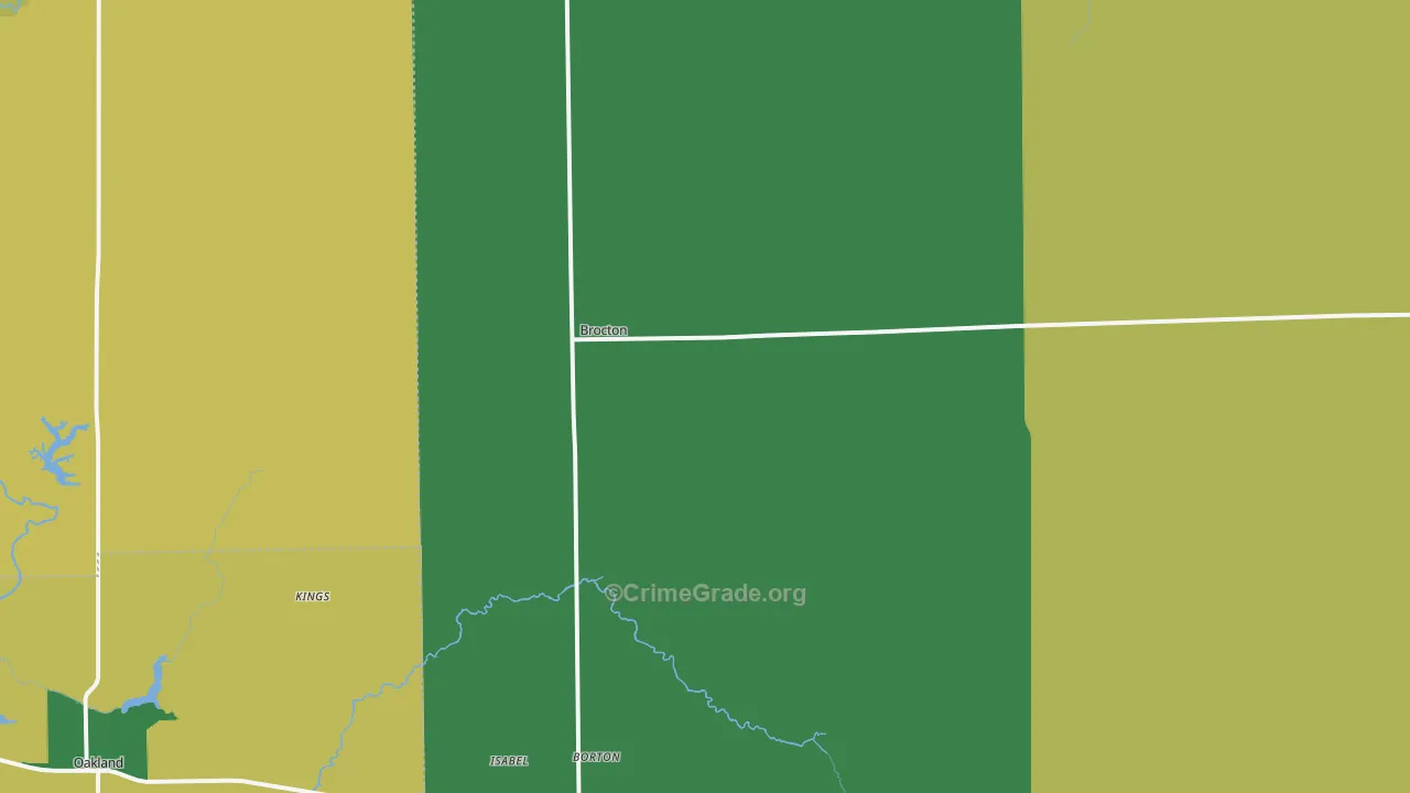 Brocton, IL Map of Vandalism Rates