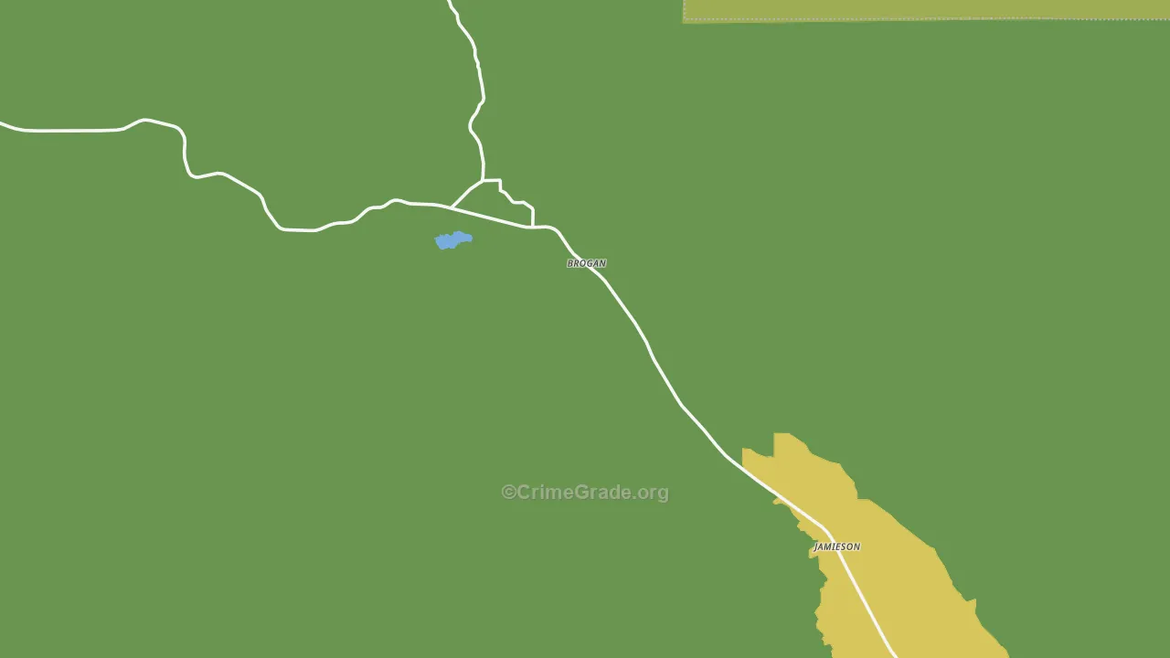 Brogan, OR Map of Vandalism Rates