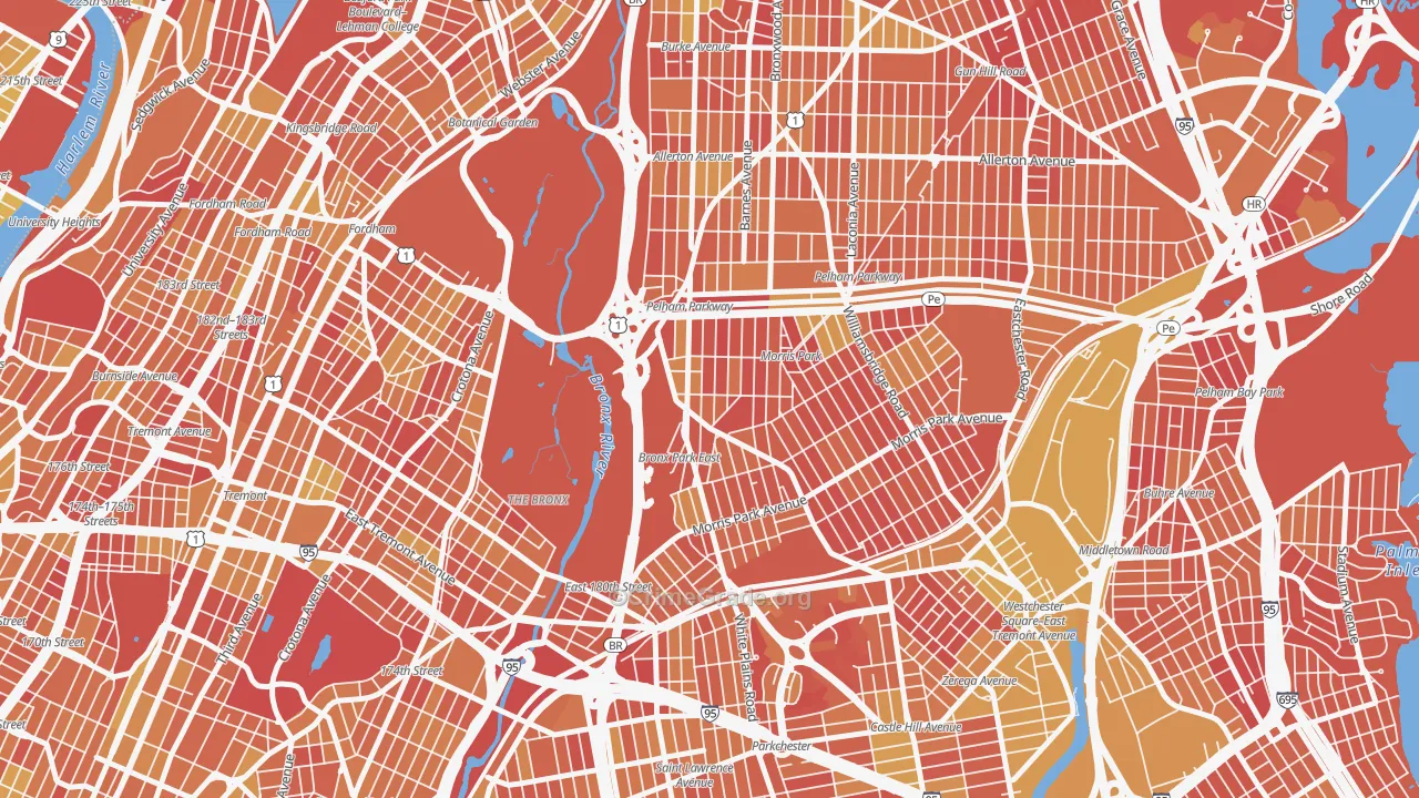 Bronxdale, Bronx, NY Map of Vandalism Rates