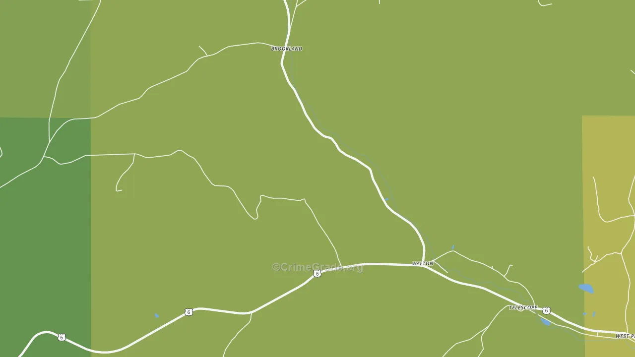 Brookland, PA Map of Vandalism Rates
