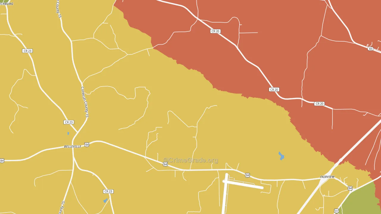 Brooklyn, AL Map of Vandalism Rates