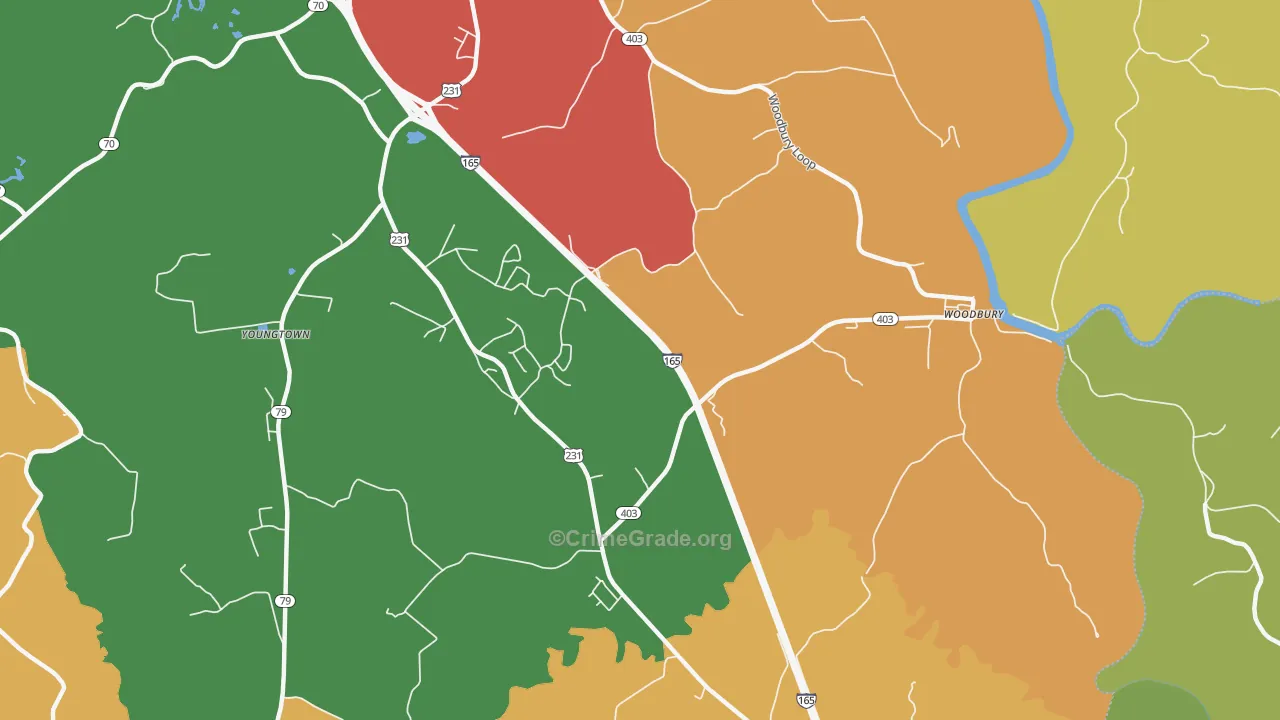 Brooklyn, KY Map of Vandalism Rates